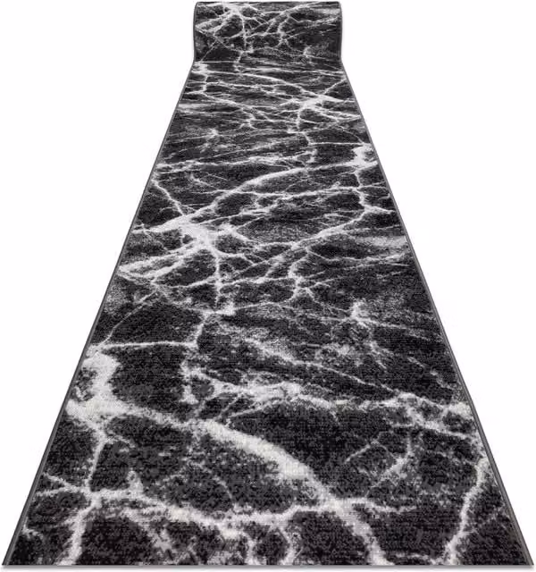 RugsX Bcf Morad Abstract Runner in Grey, W: 100 cm, L: 330 cm