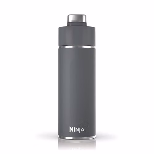 Ninja Thirsti Vacuum Insulated Stainless Steel Water Bottle and Flask with Leak-Proof Screw Lid, Grey, 700 ml