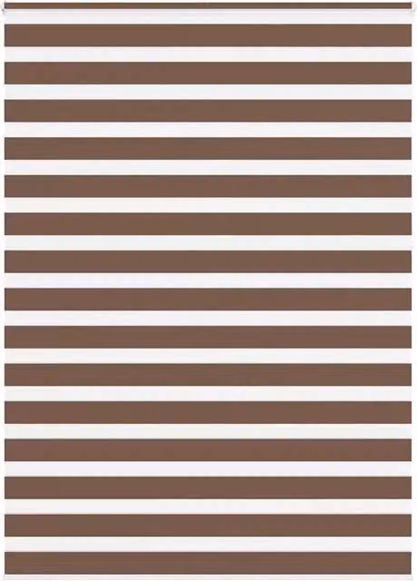 Berkfield Home Brown Zebra Day and Night Blind with Polyester Fabric, W: 160 cm, H: 230 cm
