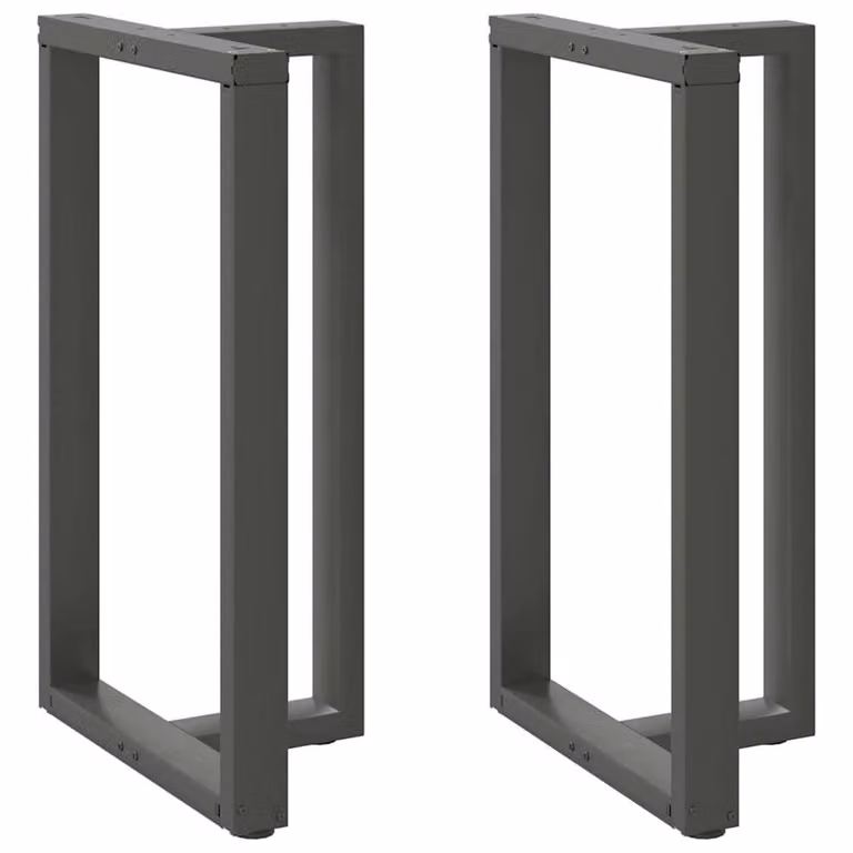 Berkfield T-Shaped Bar Table Legs, 2 Piece Steel Set in Anthracite, W: 60 cm, D: 35 cm, H: 100-101 cm