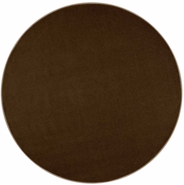 Hanse Home Round Plain Brown Polypropylene Rug