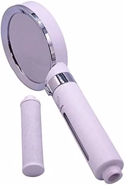 Havendro Dual Filtration Handheld Shower Head with Water Filter, White Matt