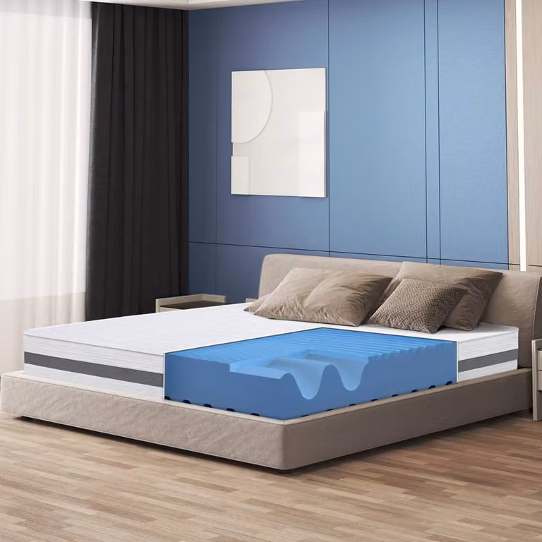 The White Stone Antibacterial Waterfoam Mattress with Temperature Regulation, White, H 20 cm x W 180 cm x D 195 cm