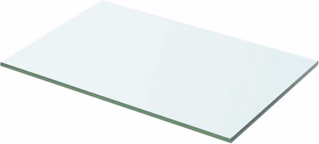 Berkfield Home Wall Mounted Glass Shelves, 2 Pack, Transparent, W: 50 cm, D: 25 cm