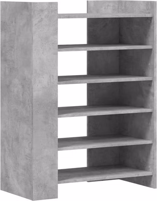 Berkfield Home Grey Industrial Shoe Cabinet with Internal Shelves, W/D/H: 74.5 x 37.5 x 100 cm