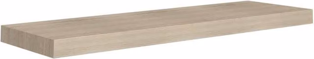 Berkfield Home Floating Wall Shelf in Light Oak, W: 80 cm, D: 23.5 cm, H: 3.8 cm
