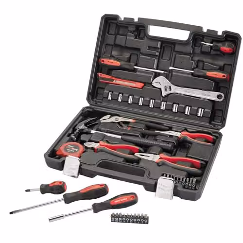 Draper 43 Piece Redline Tool Kit, Red and Black