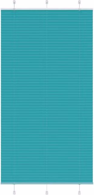 Berkfield Home Single Pleat Petrol Green Polyester Semi-Transparent Blind, W: 110 cm, H: 200 cm