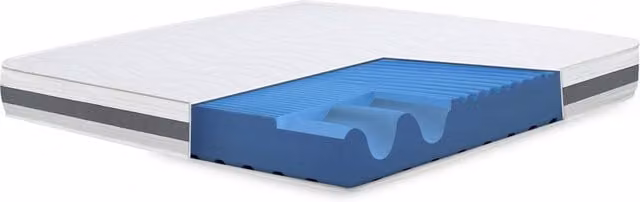 The White Stone Antibacterial Waterfoam Mattress in White, Height: 20 cm
