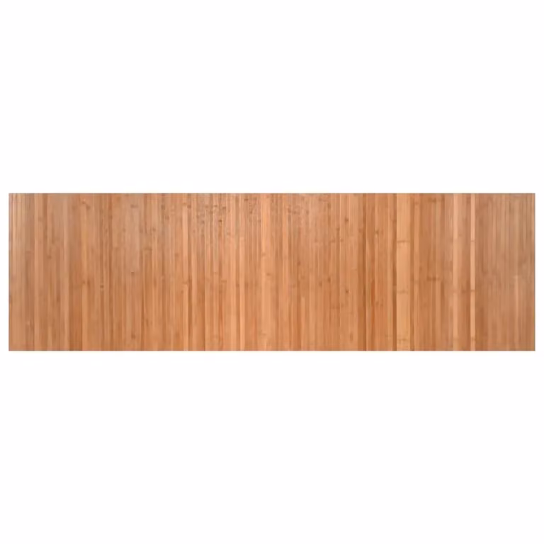 Berkfield Home Rectangular Bamboo Rug in Brown, W/D/H: 60 x 200 cm