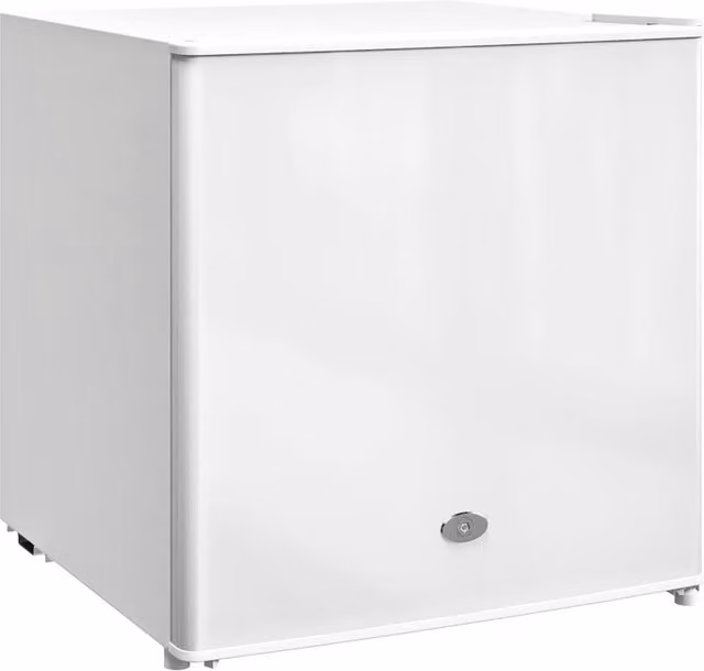 Rolipo 35L White Mini Tabletop Freezer with Lockable Compressor and Reversible Door