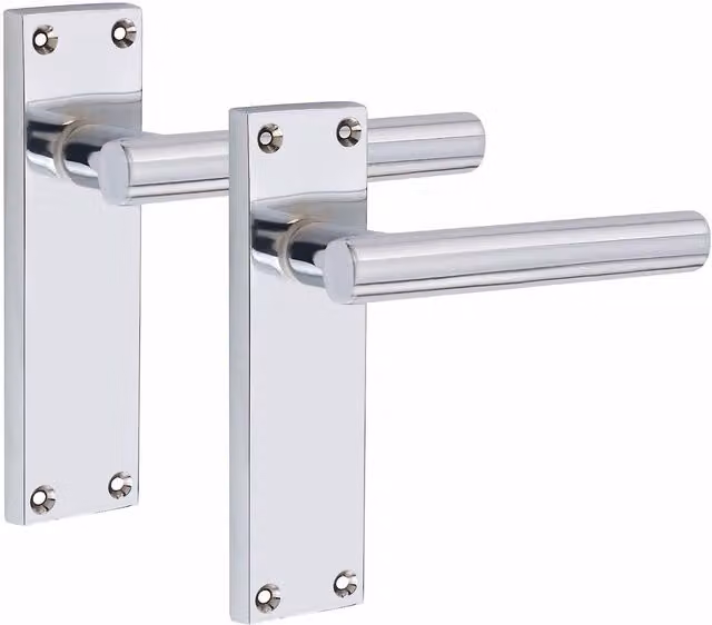 Golden Grace 6 Set Victorian Straight T-Bar Latch Internal Door Handles in Chrome
