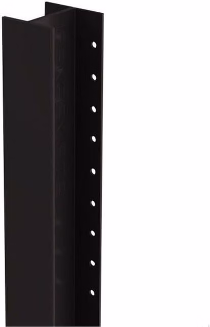 Durapost Classic Black Metal In-Ground Fence Post, Pack of 2, H: 1.8 m, W: 4.8 cm