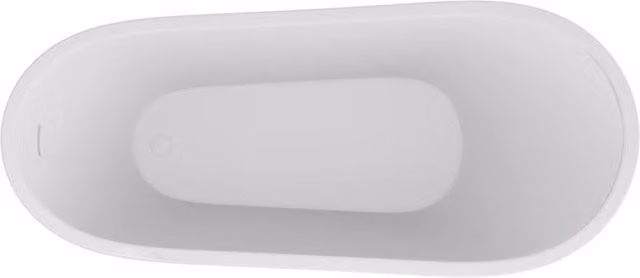 Balterley Modern Slipper Freestanding Oval Acrylic Bath in White W/D/H: 226.0 x 74.0 x 72.5 cm