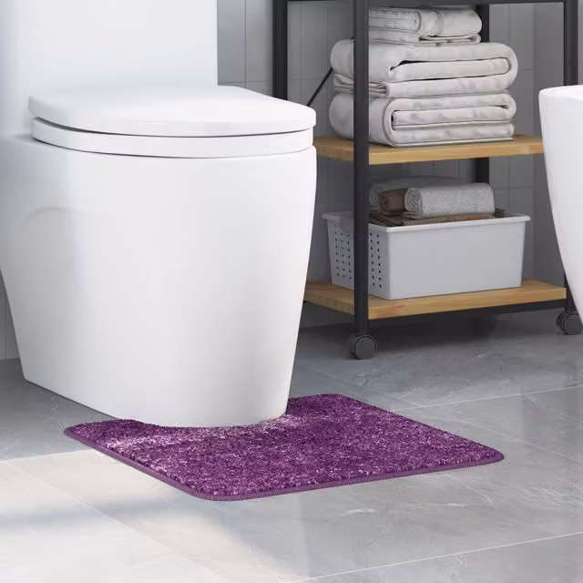 Berkfield Home U-Shaped Non-Slip Bath Mat, Purple, W/D: 50 x 50 cm