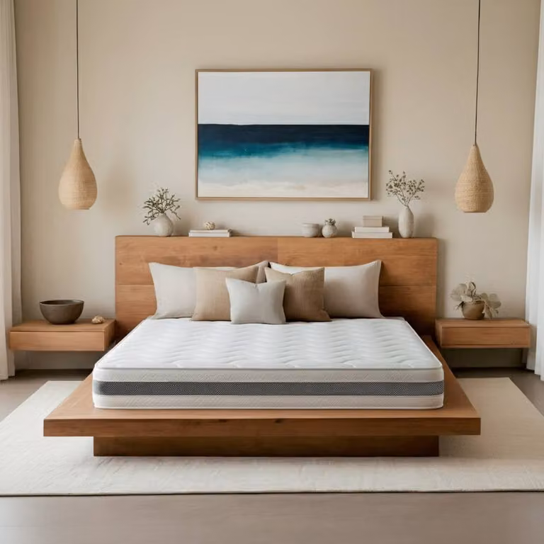White Stone Waterfoam Mattress, Small Single, White, Height: 20 cm