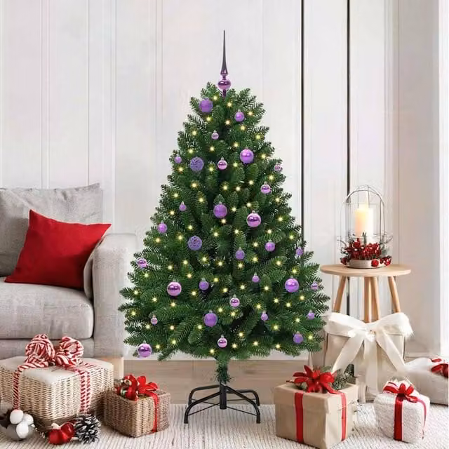 Berkfield Home Artificial Green Christmas Tree with Stand, Height: 150 cm