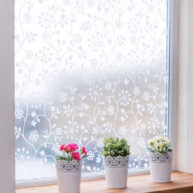 dc fix Tord Static Cling Privacy Window Vinyl Wrap in White