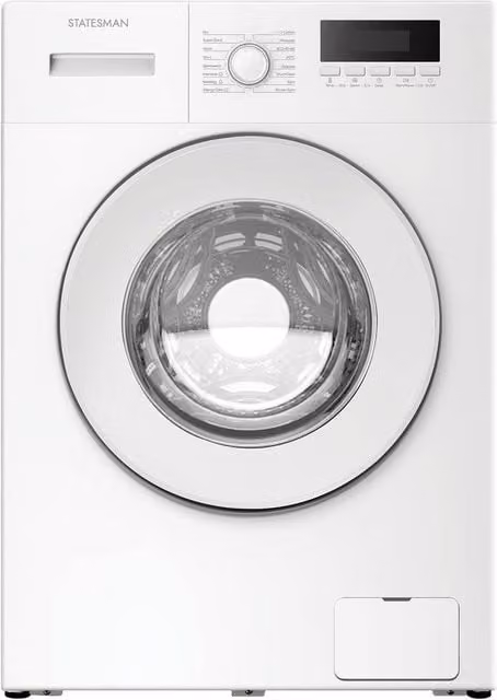 Statesman White Front Loader Washing Machine with 8kg Capacity, 1400rpm, 1850W, BLDC Motor and Energy Rating A