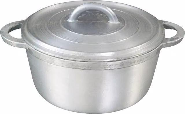 Buckingham Grounded Non-Stick Aluminium Casserole Dutch Oven, 2 Litre, Silver