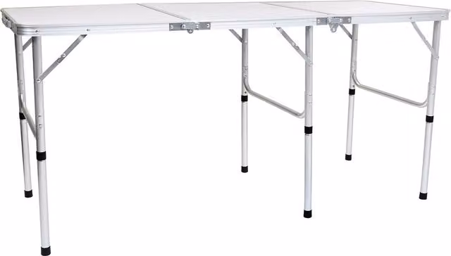 Charles Bentley White Rectangular Extendable and Height Adjustable Folding Garden Table