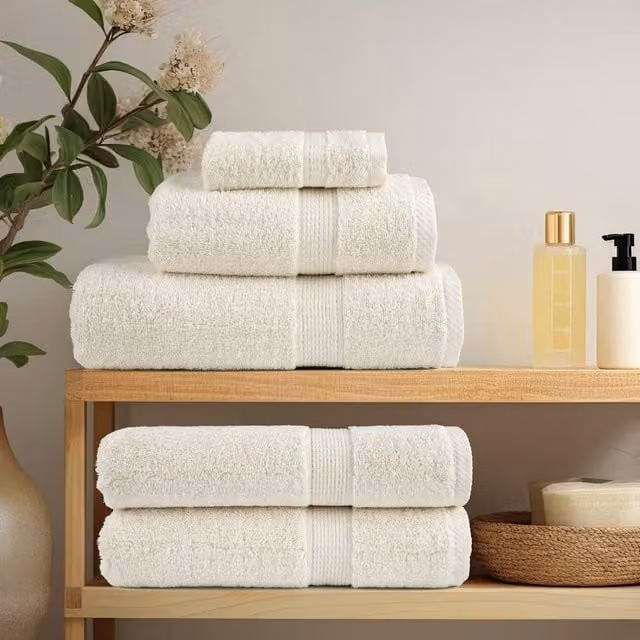 Berkfield Home SOLUND Premium Cotton Terry Hand Towels, 10 Pack, Beige, W: 50 cm x L: 100 cm, 600 gsm