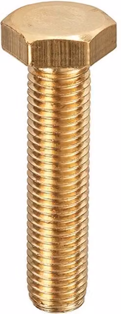 Unifix Brass Hexagon Setscrews in Gold, M8 x 20 mm