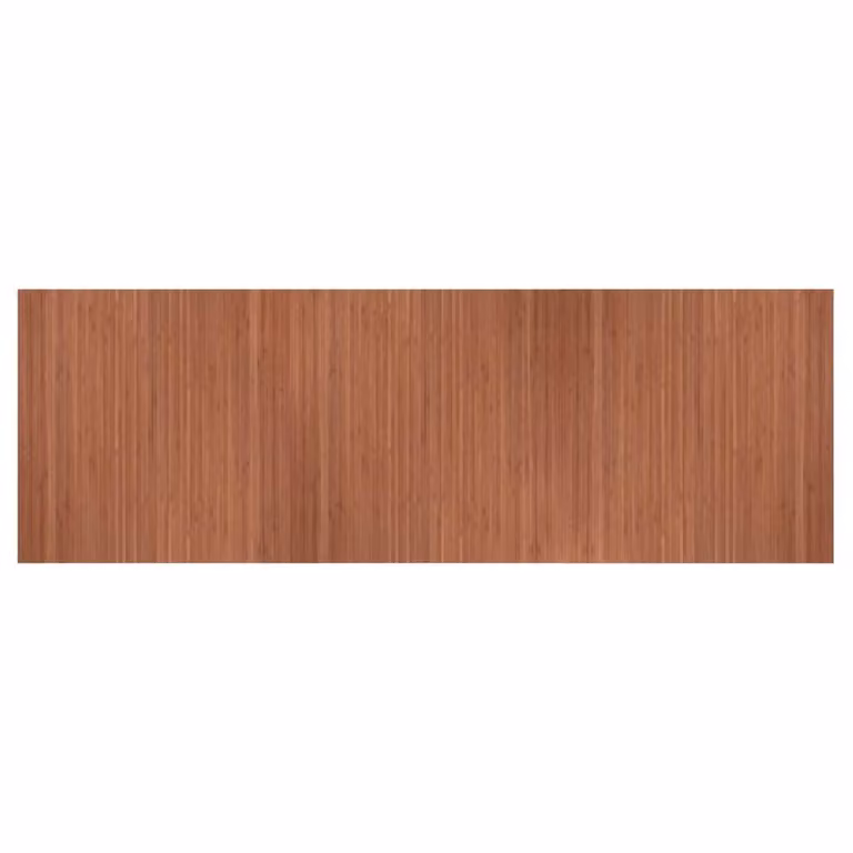 Berkfield Home Rectangular Brown Bamboo and Polypropylene Rug, W: 100 cm, L: 300 cm