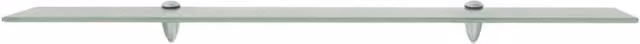 Berkfield Home Clear Glass Floating Wall Mounted Shelf W: 90 cm, D: 20 cm