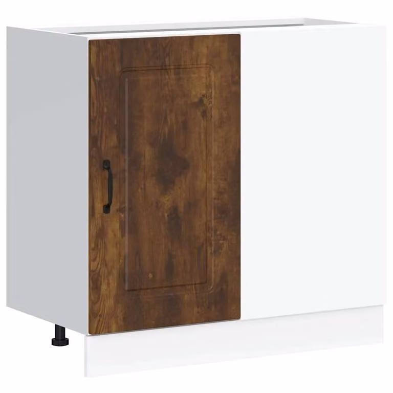 Berkfield Home Kalmar Kitchen Base Cabinet in Smoked Oak Brown Engineered Wood