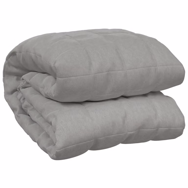 Berkfield Home Grey Weighted Blanket with Glass Beads, W: 150 cm, D: 200 cm, 7 kg