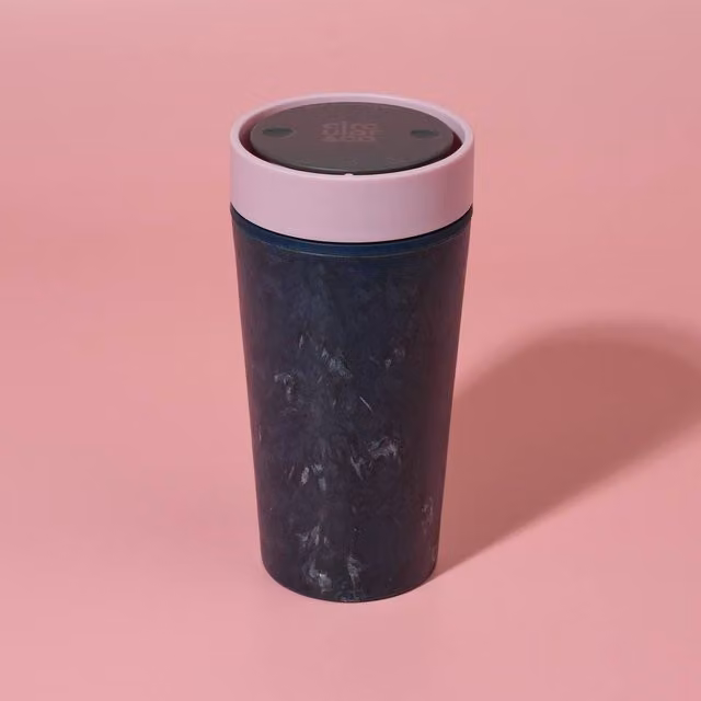Circular & Co Reusable Coffee Cup Made from Fabric Waste in Dusty Pink, 355 ml
