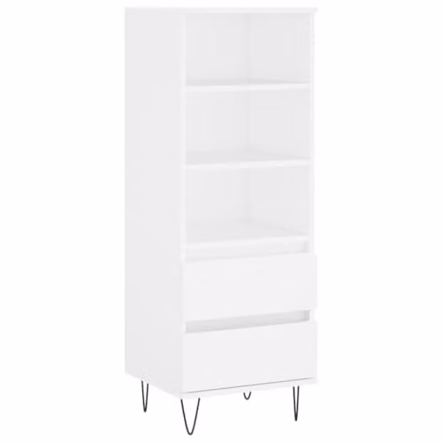 vidaXL Highboard in White, W/D/H: 40 x 36 x 110 cm