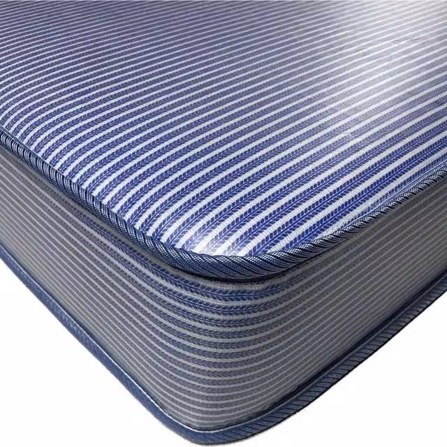 Wilson Beds Waterproof PVC Mattress in Blue and White Maritime Stripes, W/D/H: 120 x 200 x 16 cm