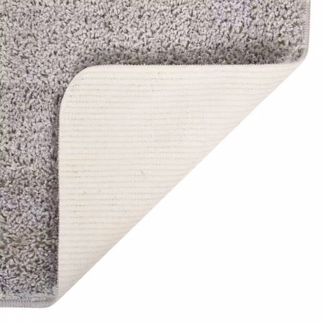 Berkfield Home Shaggy Round Rug in Light Grey, W: 200 cm, D: 200 cm