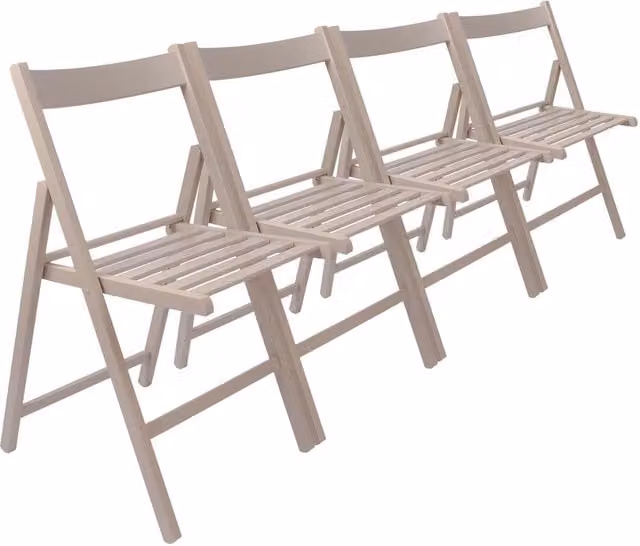Harbour Housewares Grey Beech Wood Folding Chair