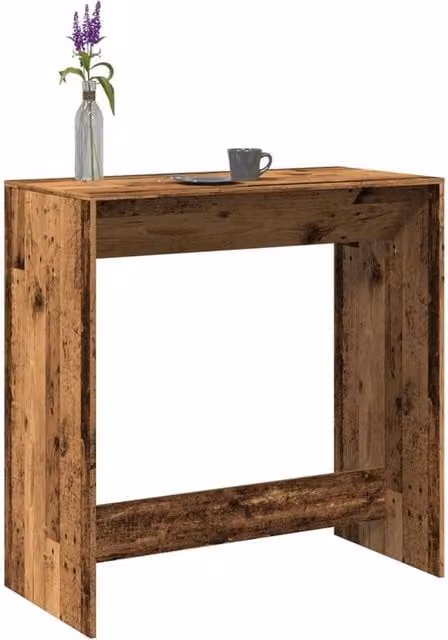Berkfield Home Bar Table in Brown Old Wood, W/D/H: 102 x 50 x 103.5 cm