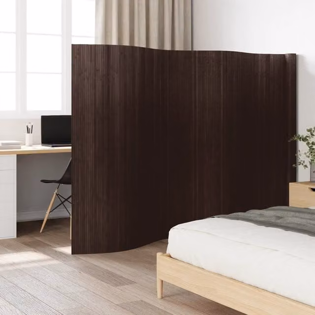 Berkfield Home Dark Brown Bamboo Room Divider W/H: 60 x 165 cm