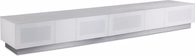 Alphason Element Modern White TV Stand with Soft Close Drawers and Media Compartments, Width: 250 cm