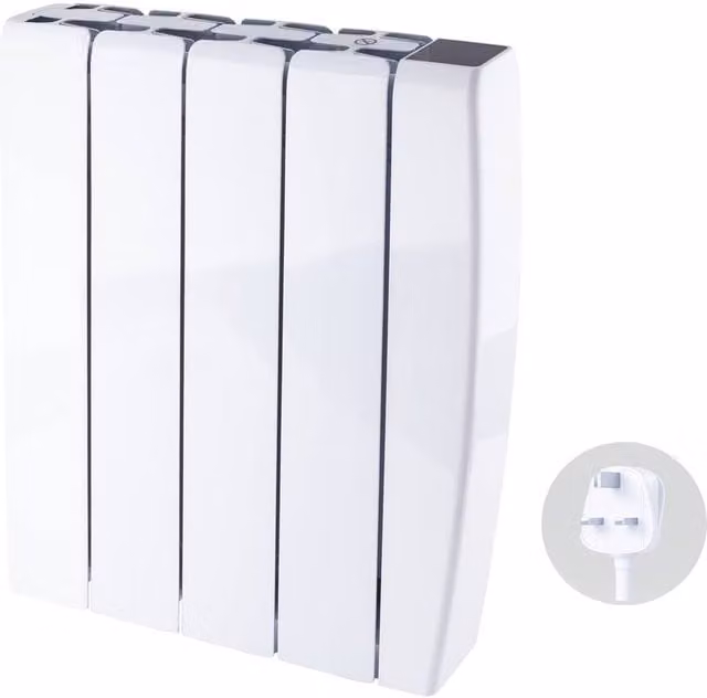 TCP Smart 1000W White Ceramic Panel Electric Radiator with WiFi App Control and Open Window Detection, Wall-Mounted Convector Heater, W: 58.0 cm, H: 44.5 cm, D: 9.0 cm