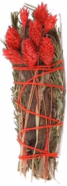 Uniqueful Organic Ritual Wand Smudge Stick with Rosemary and Yerba Santa Sage, Multicolour, Length: 15 cm