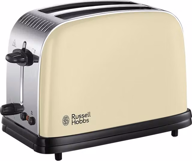Russell Hobbs 2 Slice Colours Plus Toaster in Beige or Yellow