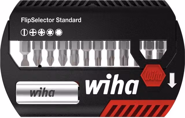 Wiha Flipselector 13 Piece Screwdriver Bit Set in Black and Multicolour