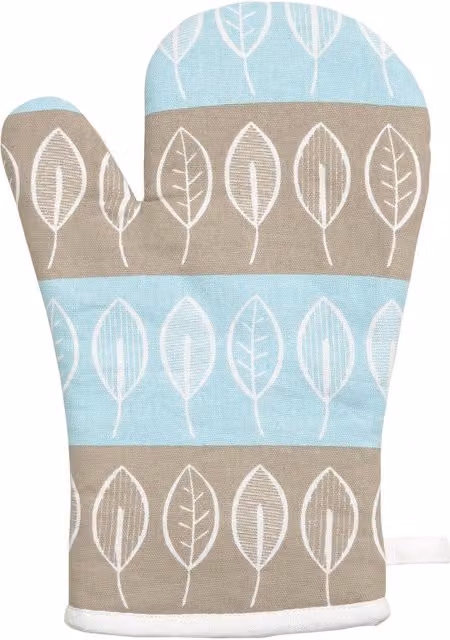 Orsina Beech Leaf Print Cotton Single Oven Glove in Multicolour