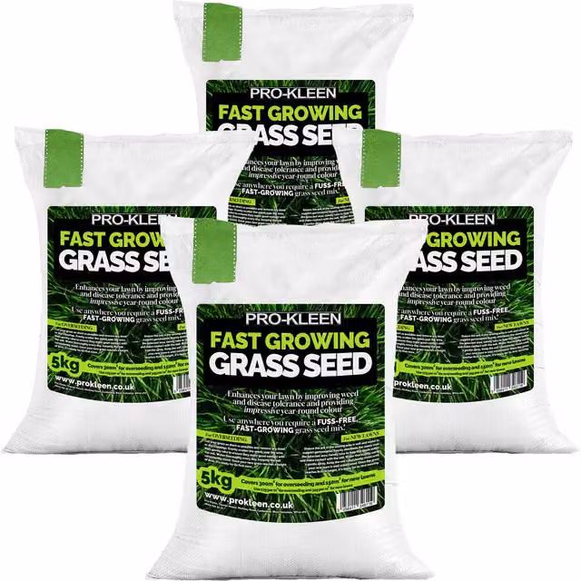 ProKleen Fast Growing Grass Seed, 4 x 5kg (Covers up to 1200m2)