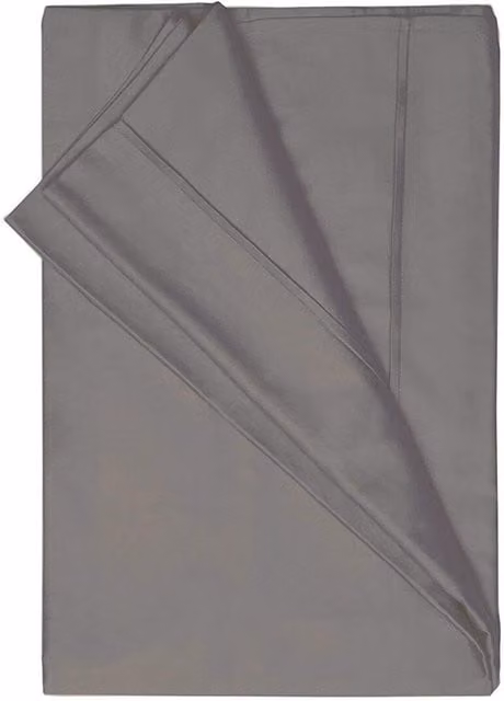 Belledorm 200 Thread Count Egyptian Cotton Flat Sheet, Grey, W: 140 cm, L: 200 cm
