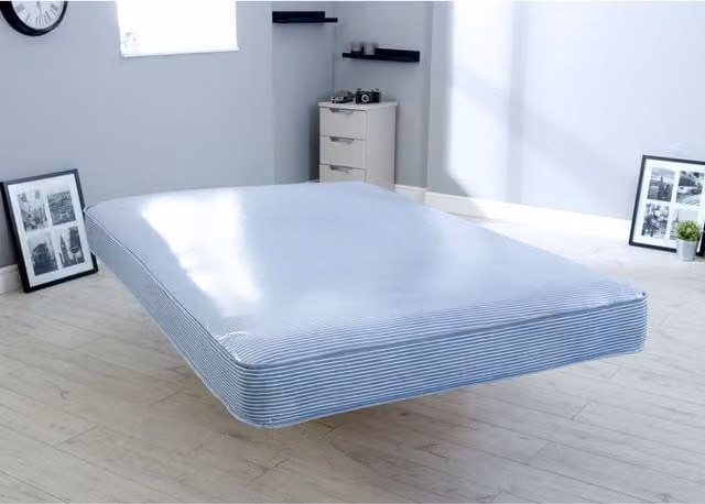 Starlight Beds Source 5 Contract Water-Resistant Small Double Mattress in Blue, W/D/H: 120 x 200 cm