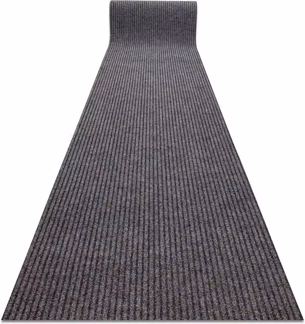 RugsX Non-Slip Brown Polypropylene Square Runner, W/D: 100 x 100 cm