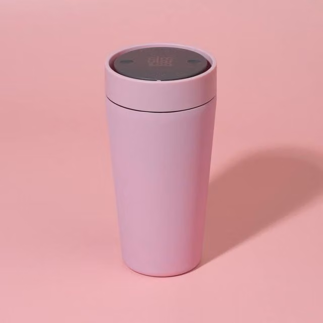 Circular & Co Insulated Stainless Steel Travel Mug in Light Pink, 355 ml