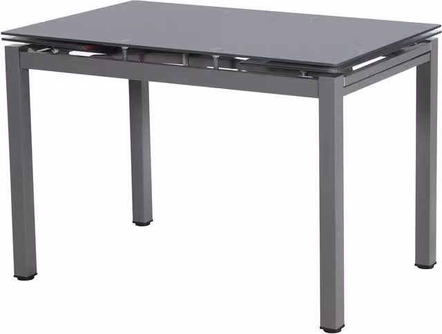 Modernique Modico Grey Tempered Glass Extending Rectangular Dining Table